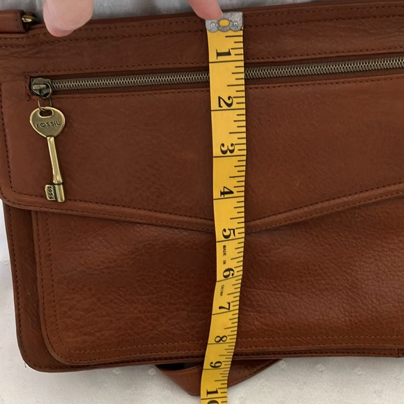 Fossil 75082 Envelope Camel Boho Leather Travel Crossbody Messenger Bag - Picture 11 of 12